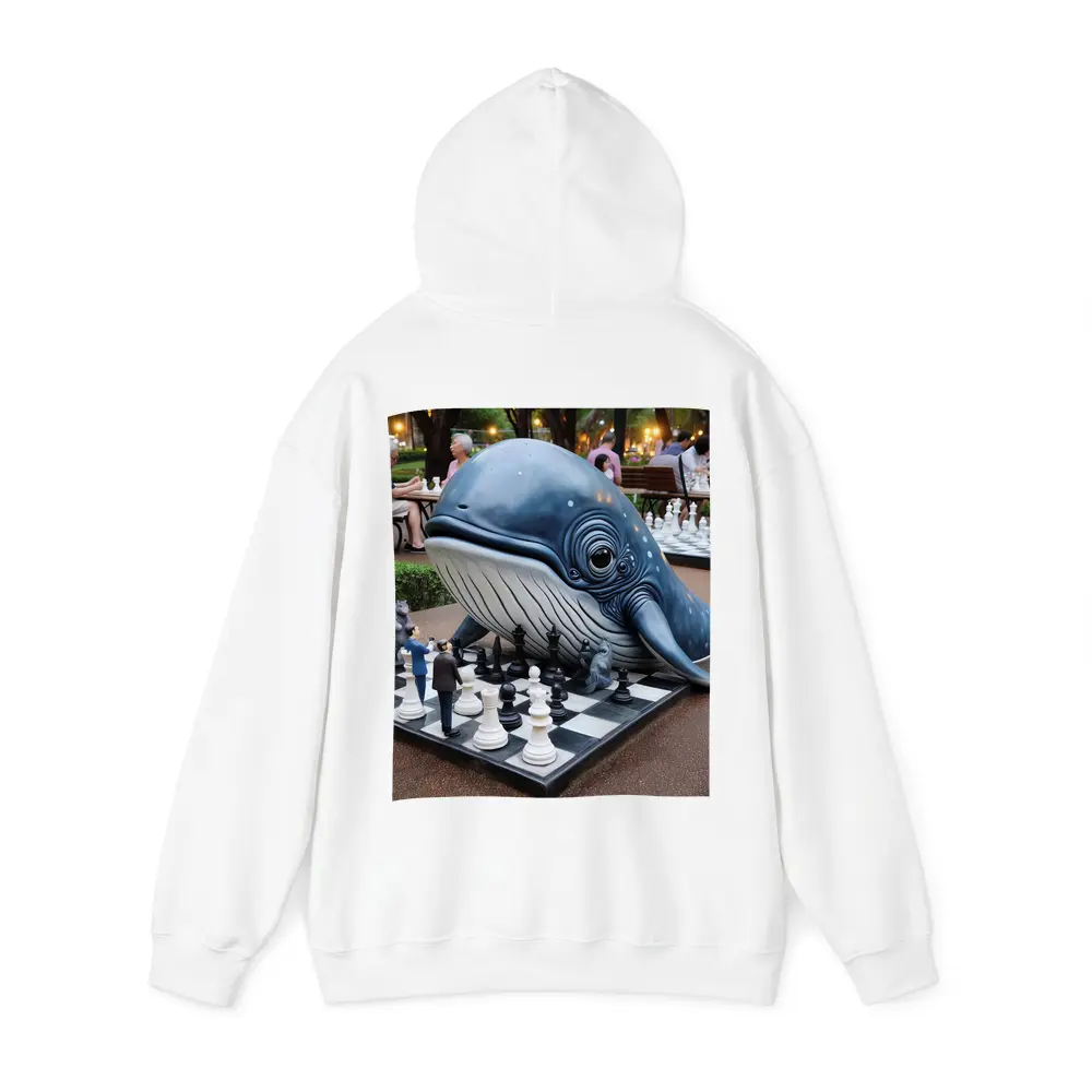 Whale Playing Chess In City Park – Hoodies