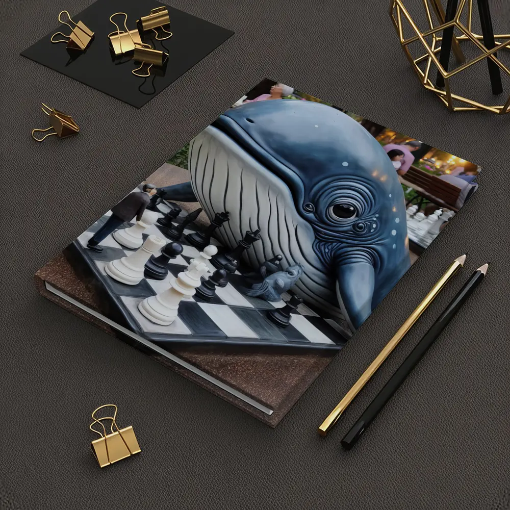 Whale Playing Chess In City Park – Notebooks