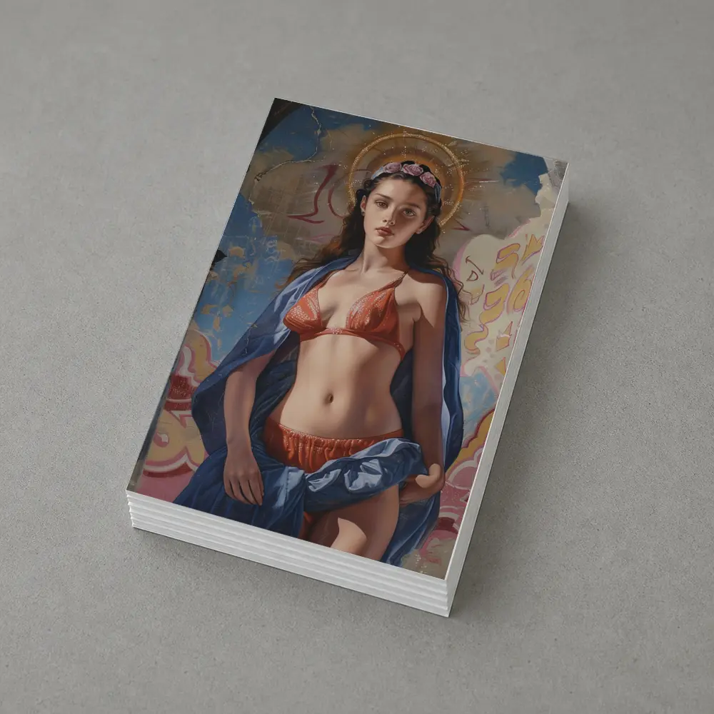Sacred Woman Graffiti Urban Art Background – Postcards