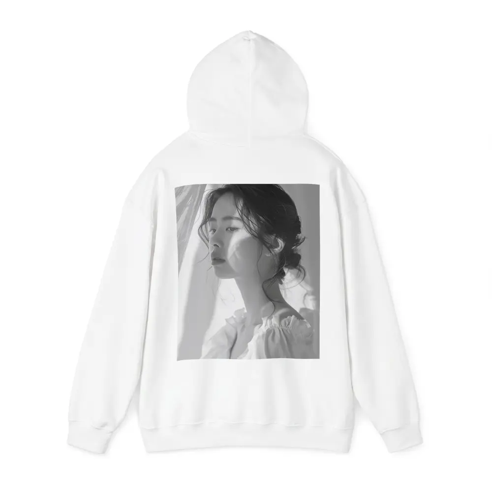 Asian Woman Portrait Black and White Art – Hoodies