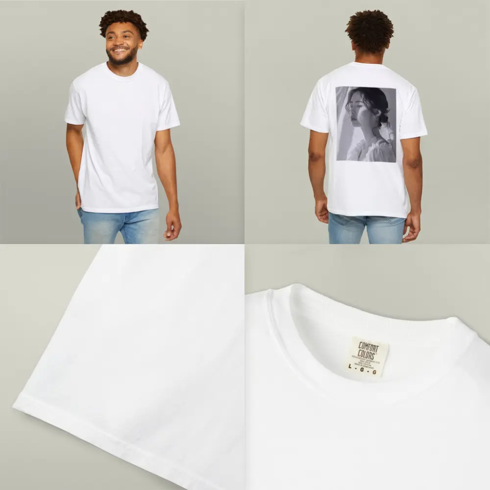 Asian Woman Portrait Black and White Art – T-Shirts