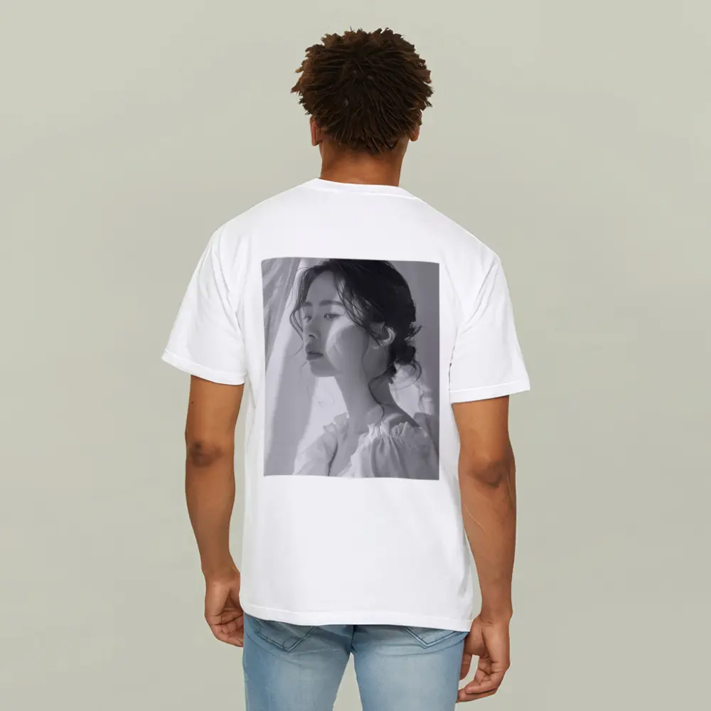 Asian Woman Portrait Black and White Art – T-Shirts