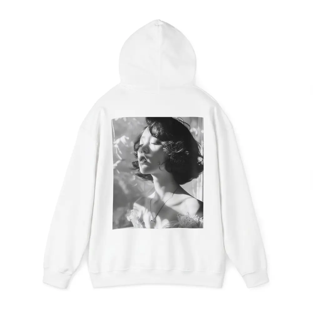 Black and White Woman Portrait Soft Light – Hoodies