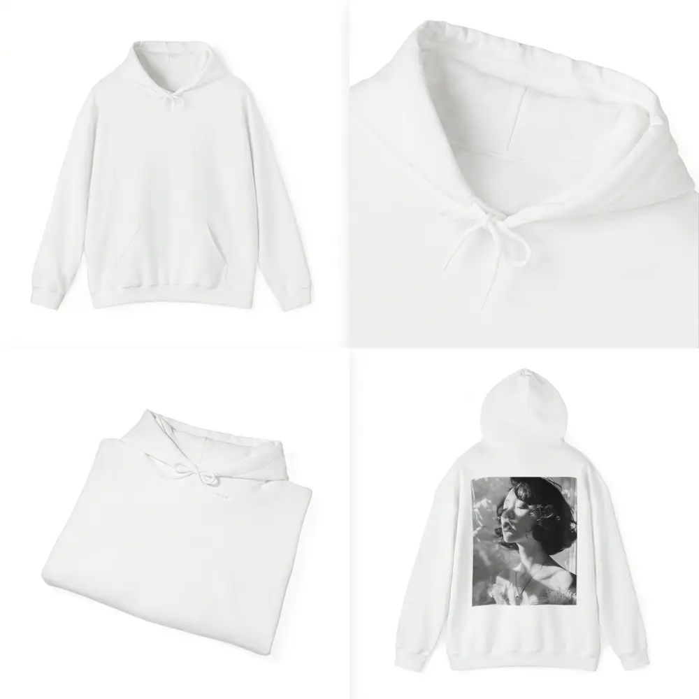Black and White Woman Portrait Soft Light – Hoodies