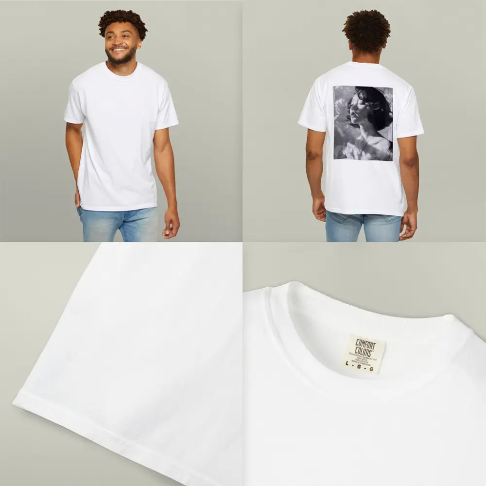 Black and White Woman Portrait Soft Light – T-Shirts