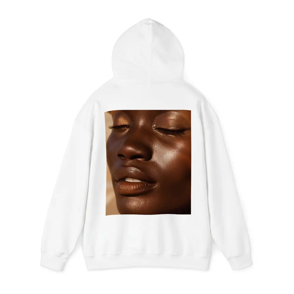 Close Up Portrait Black Woman Glowing Skin – Hoodies