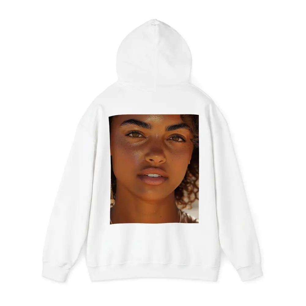Young Woman Portrait With Gold Glitter – Hoodies