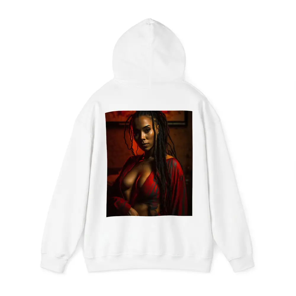 Woman With Dreads Red Moody Interior – Hoodies