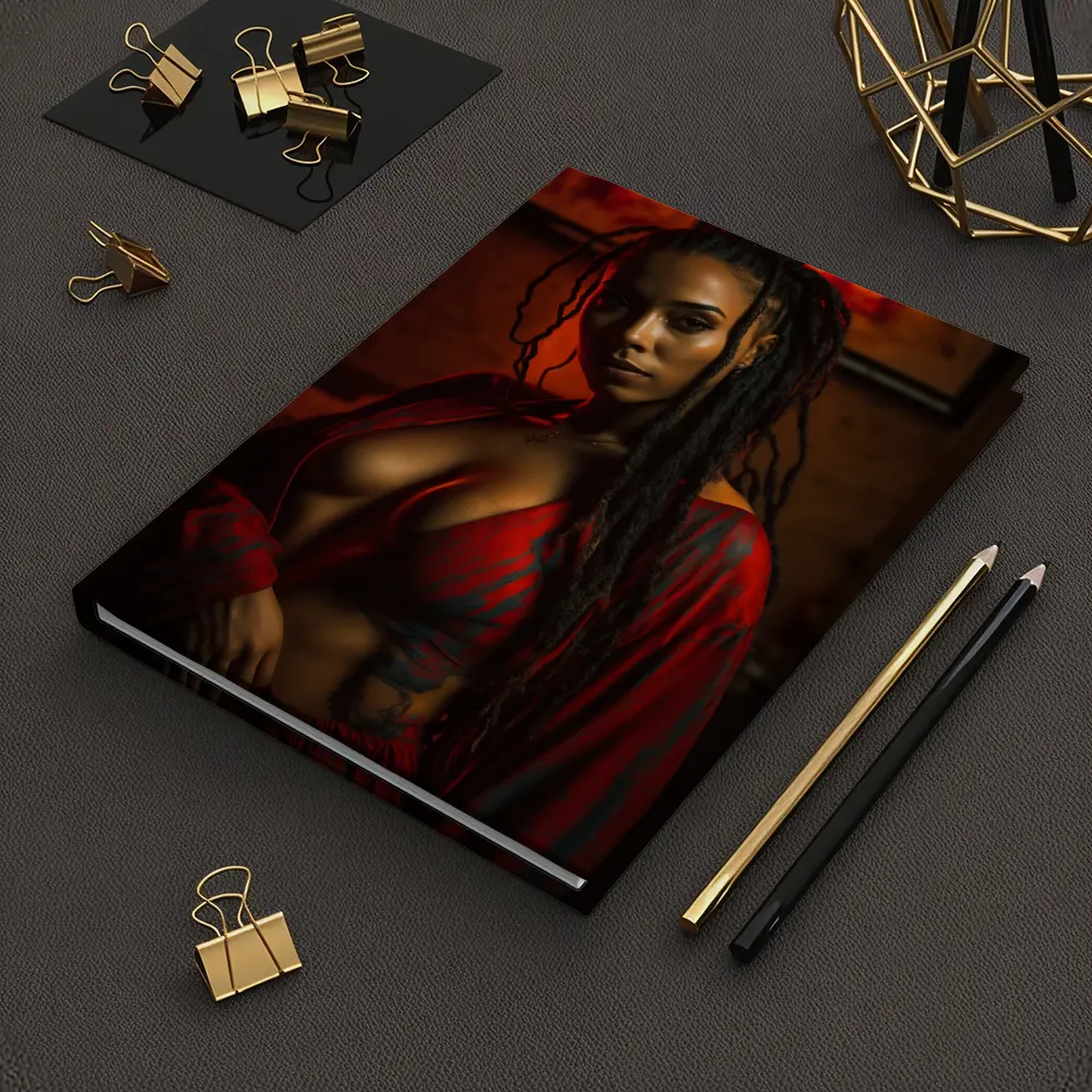 Woman With Dreads Red Moody Interior – Notebooks