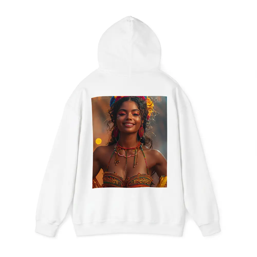Colorful Carnival Woman Floral Headdress Festival – Hoodies