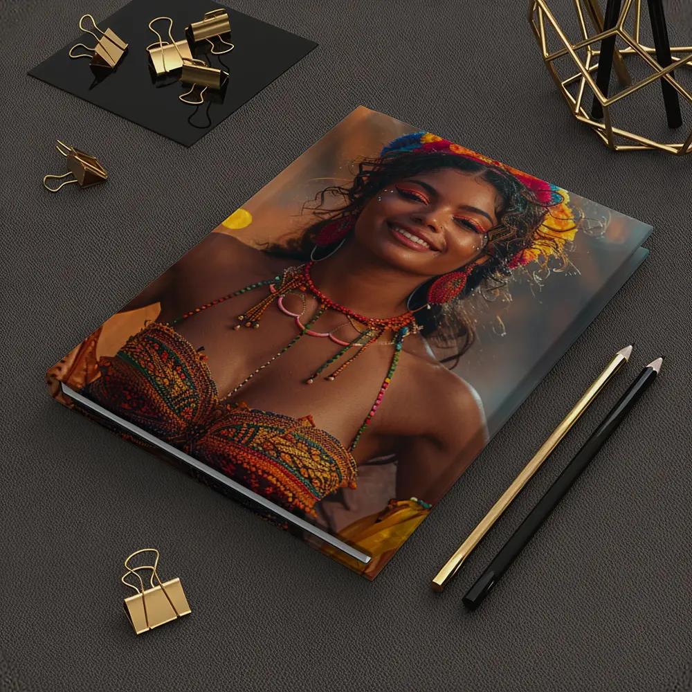 Colorful Carnival Woman Floral Headdress Festival – Notebooks