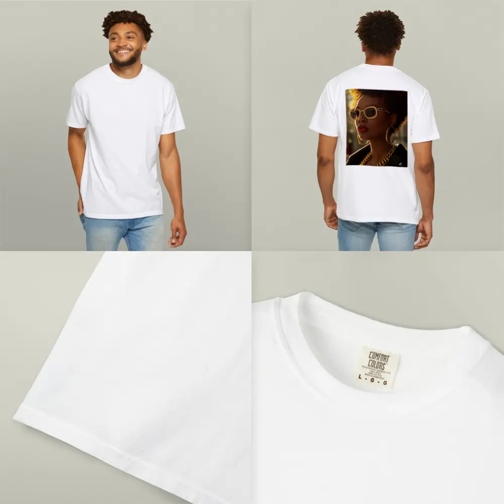 Black Woman Gold Jewelry Afro Street Style – T-Shirts