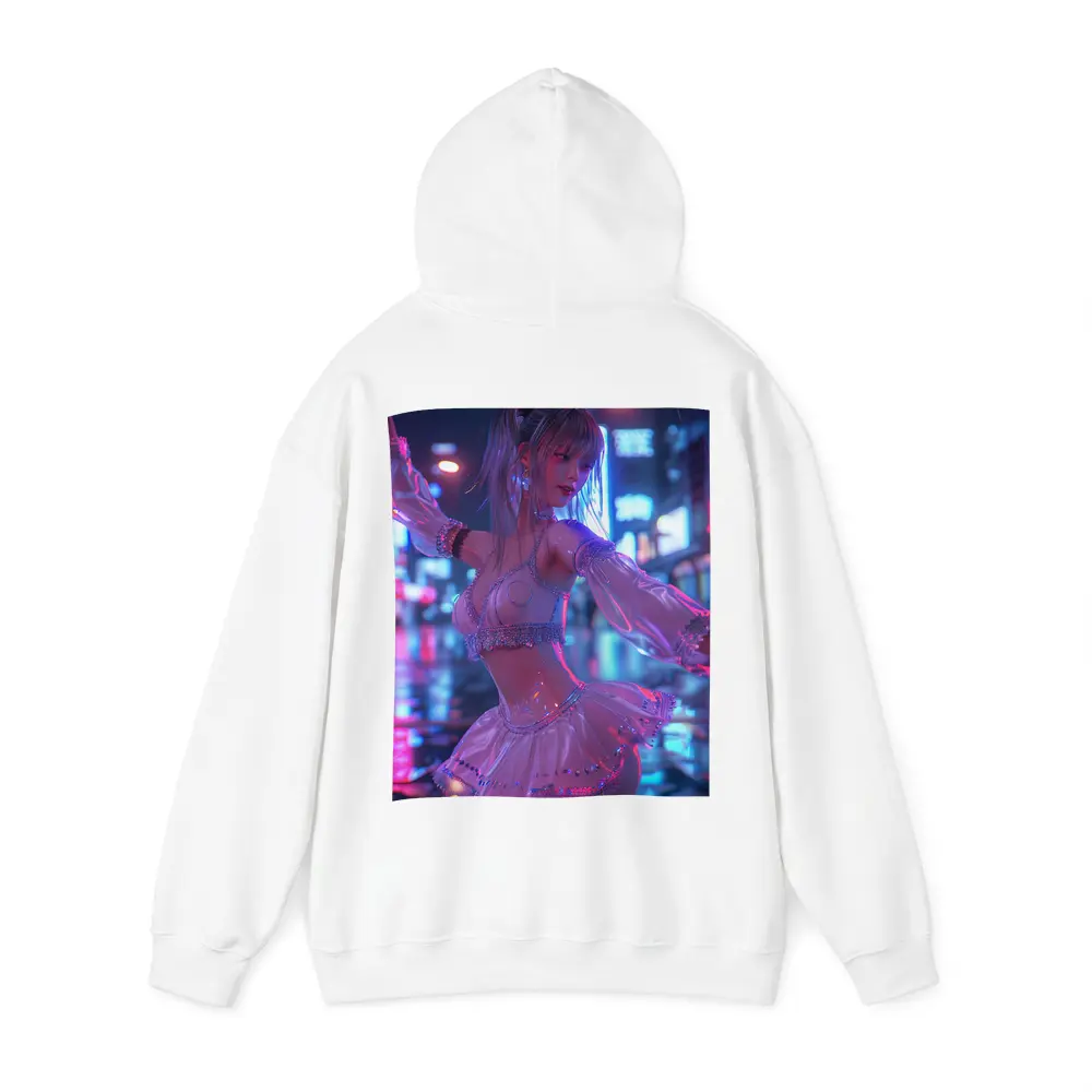 Anime Girl Neon City Night Dance – Hoodies