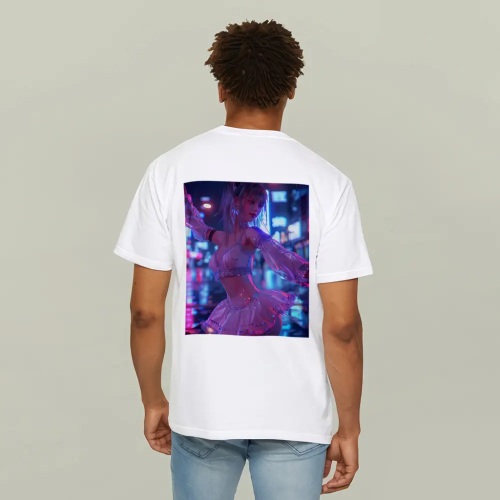 Anime Girl Neon City Night Dance – T-Shirts