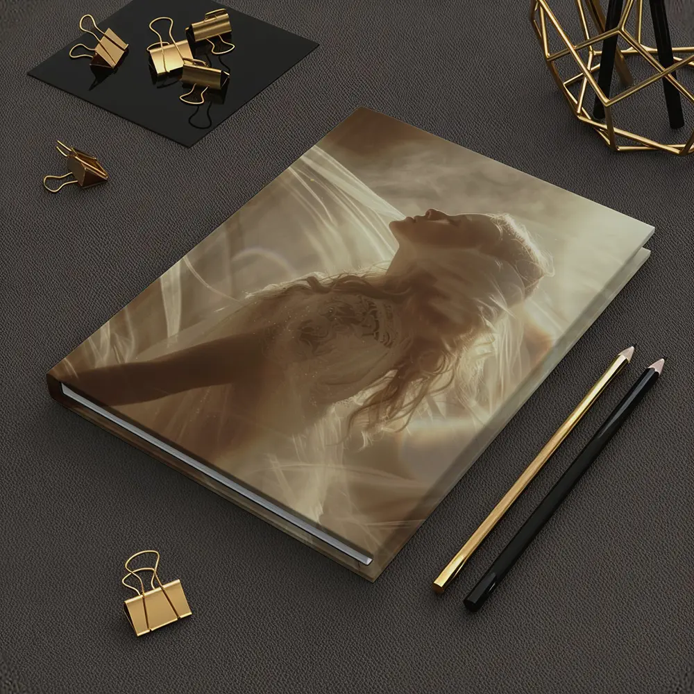 Woman in White Dress Ethereal Light – Notebooks