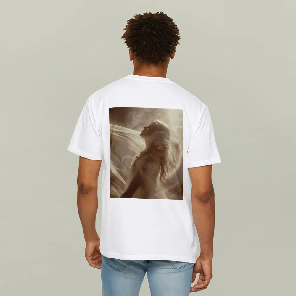 Woman in White Dress Ethereal Light – T-Shirts