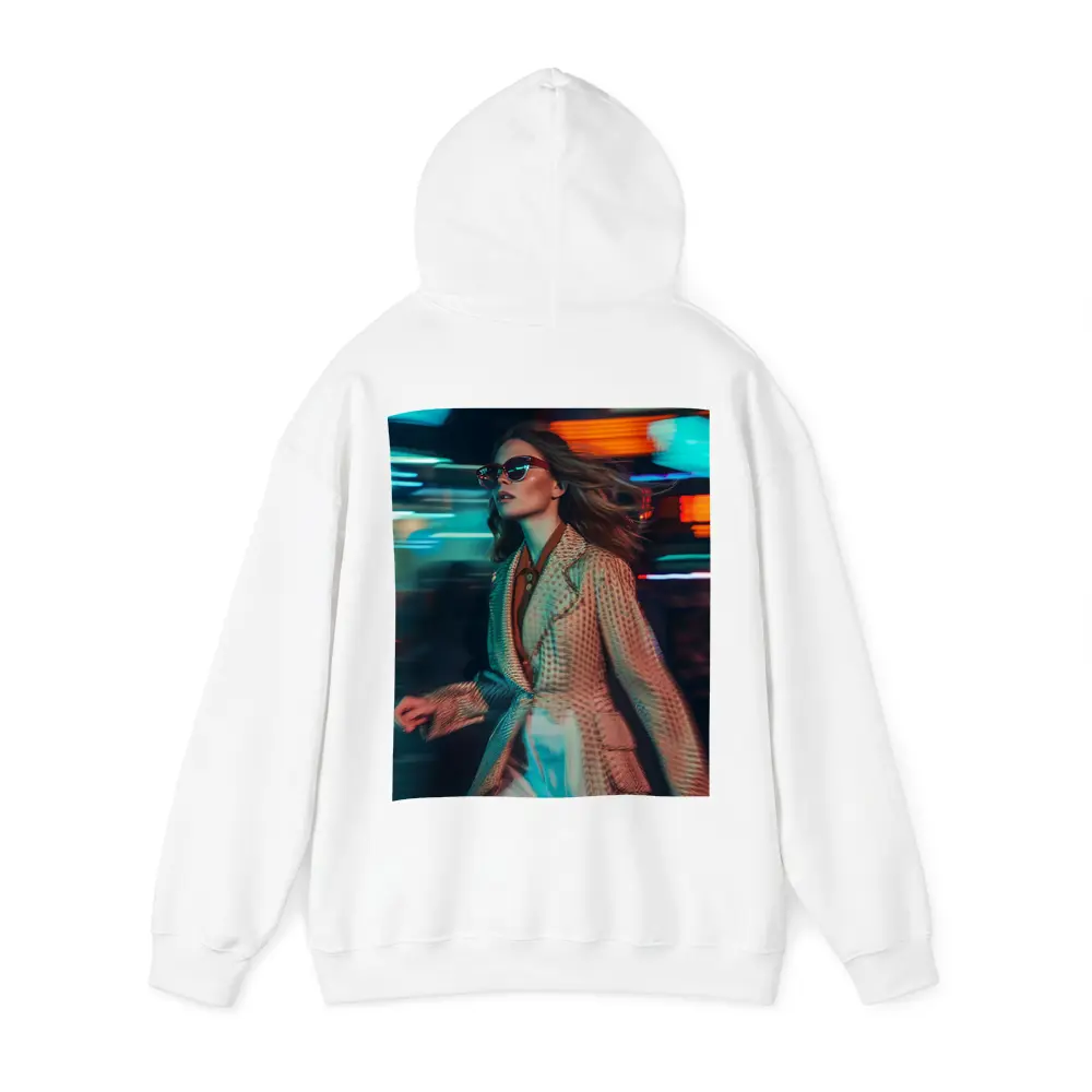 Woman Fashion Neon City Night Lights – Hoodies