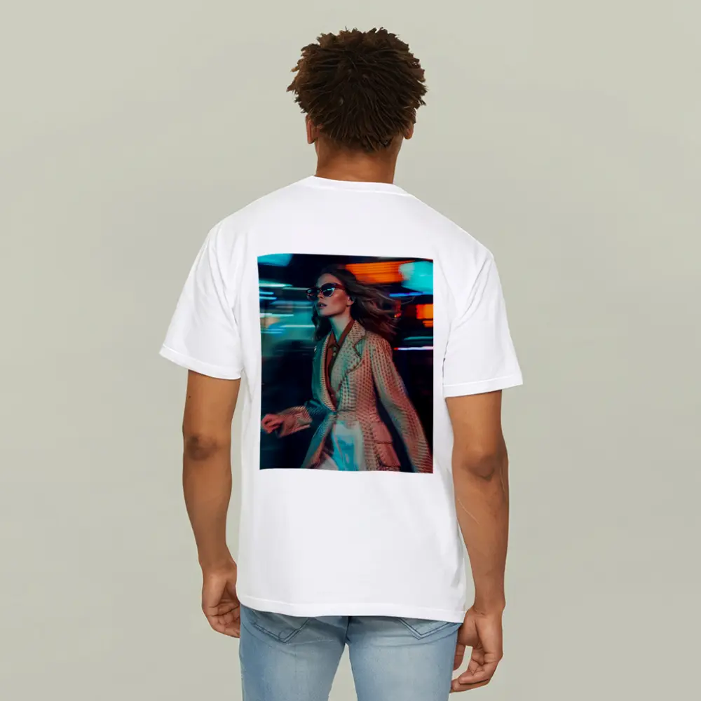 Woman Fashion Neon City Night Lights – T-Shirts