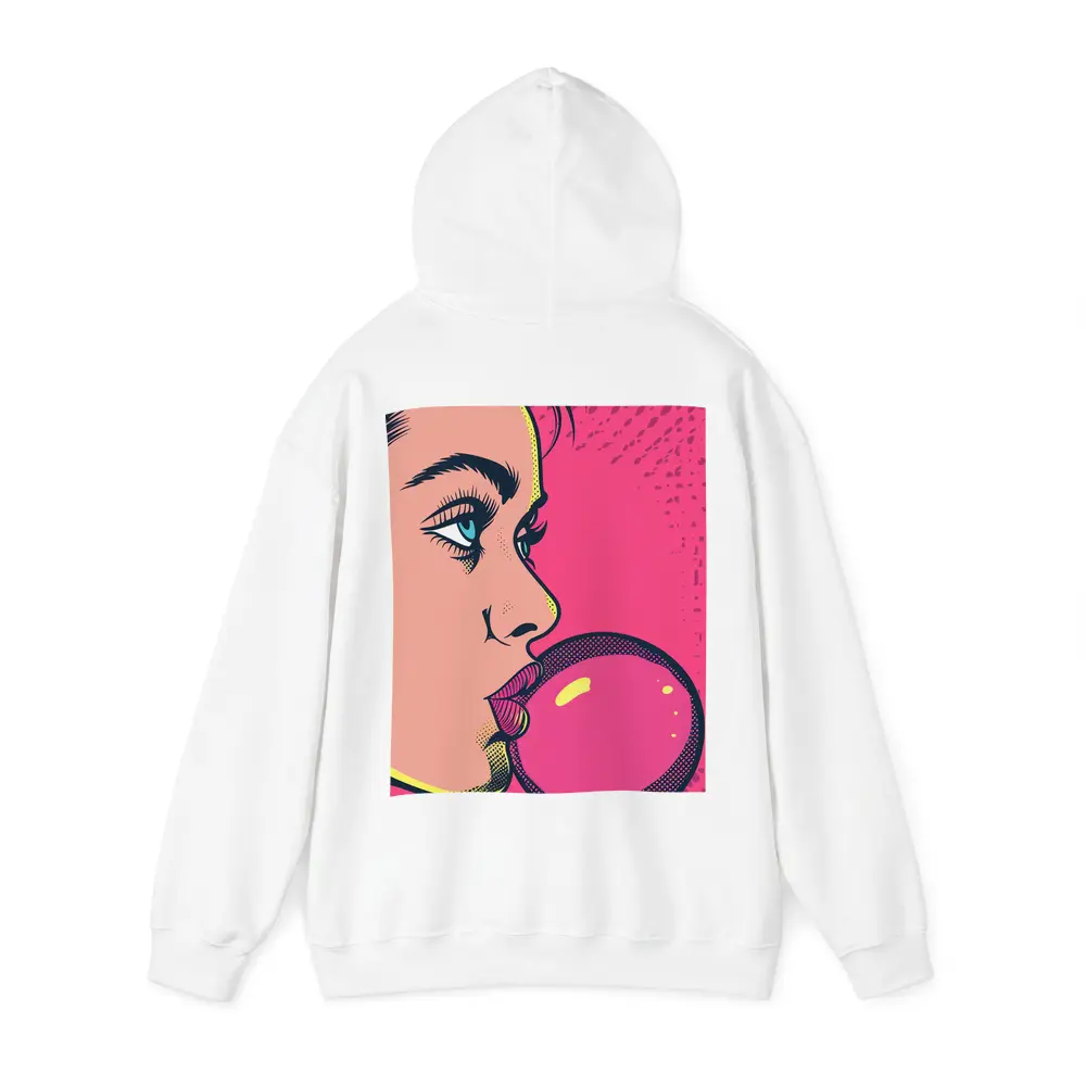 Pop Art Woman Blowing Pink Bubble Gum – Hoodies