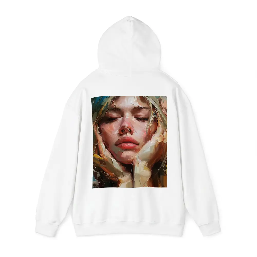 Woman Portrait Oil Painting Expressive Brushstrokes – Hoodies