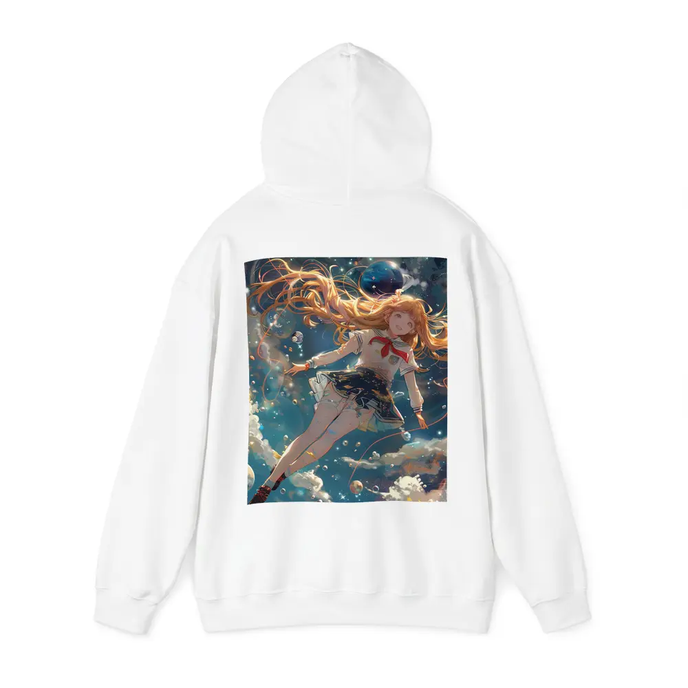 Anime Girl Floating in Cosmic Space – Hoodies