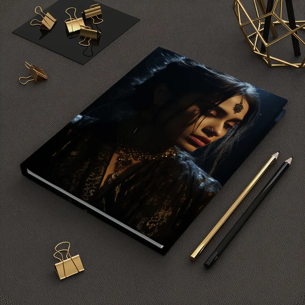 Dark Indian Woman Portrait Moody Atmospheric – Notebooks