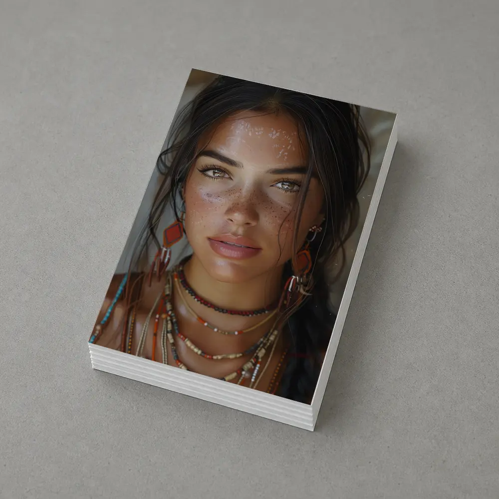Boho Woman Portrait With Tribal Jewelry – Postcards