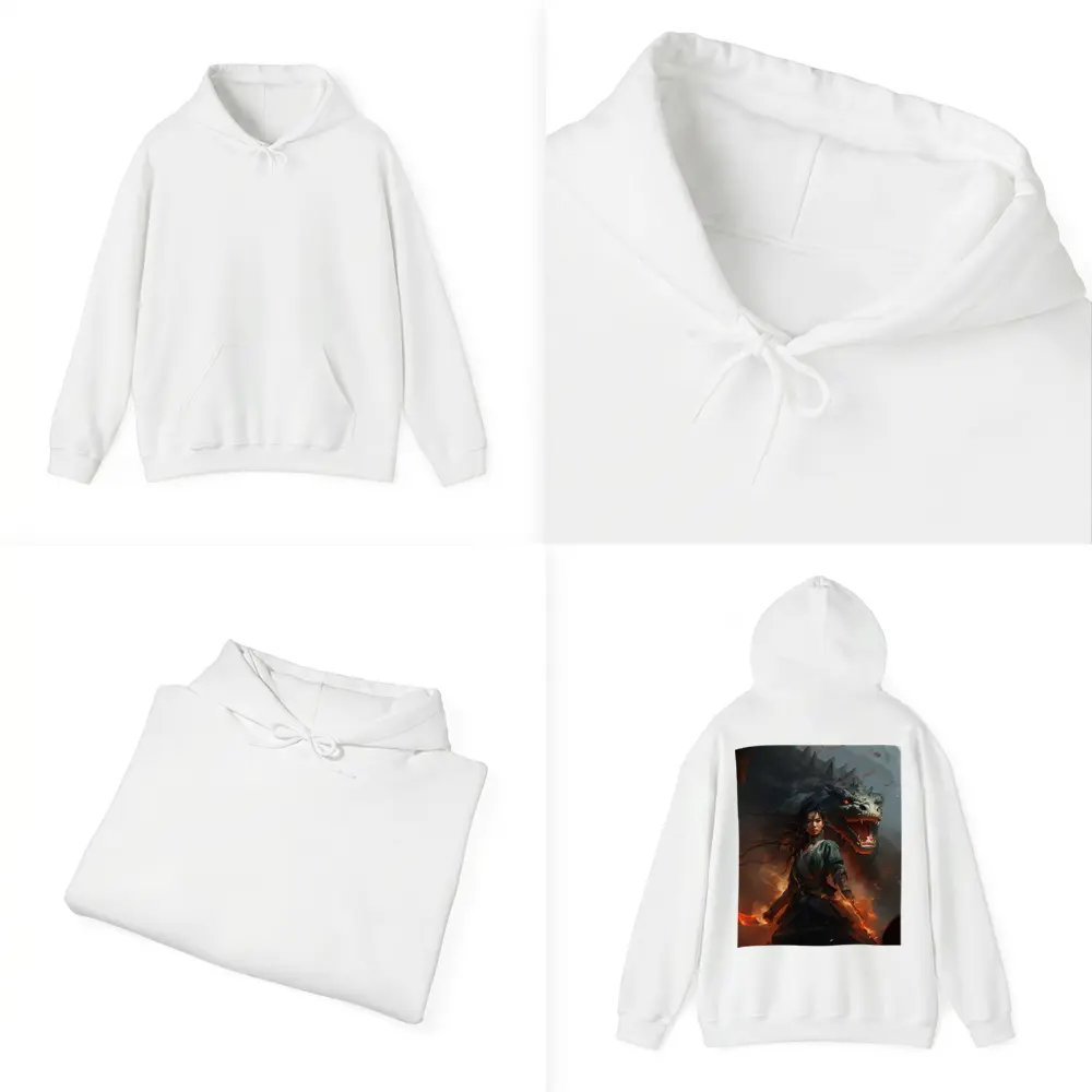 Dragon Warrior Woman Fantasy Dark Art – Hoodies