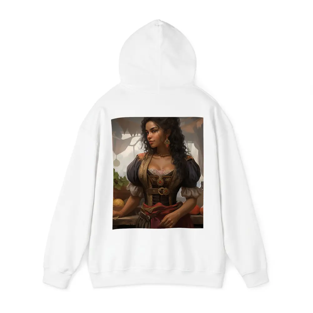 Fantasy Woman Merchant Market Digital Art – Hoodies