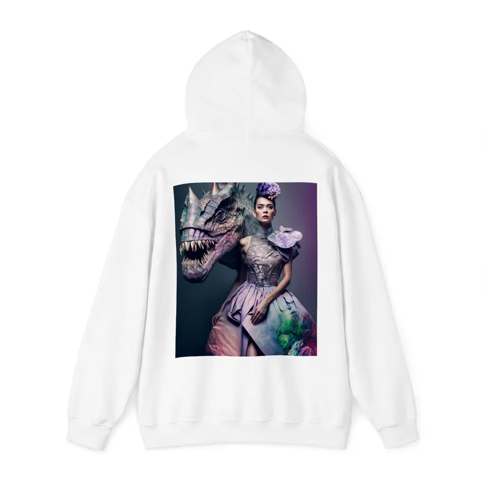 Woman in Purple Gown with Dinosaur – Hoodies