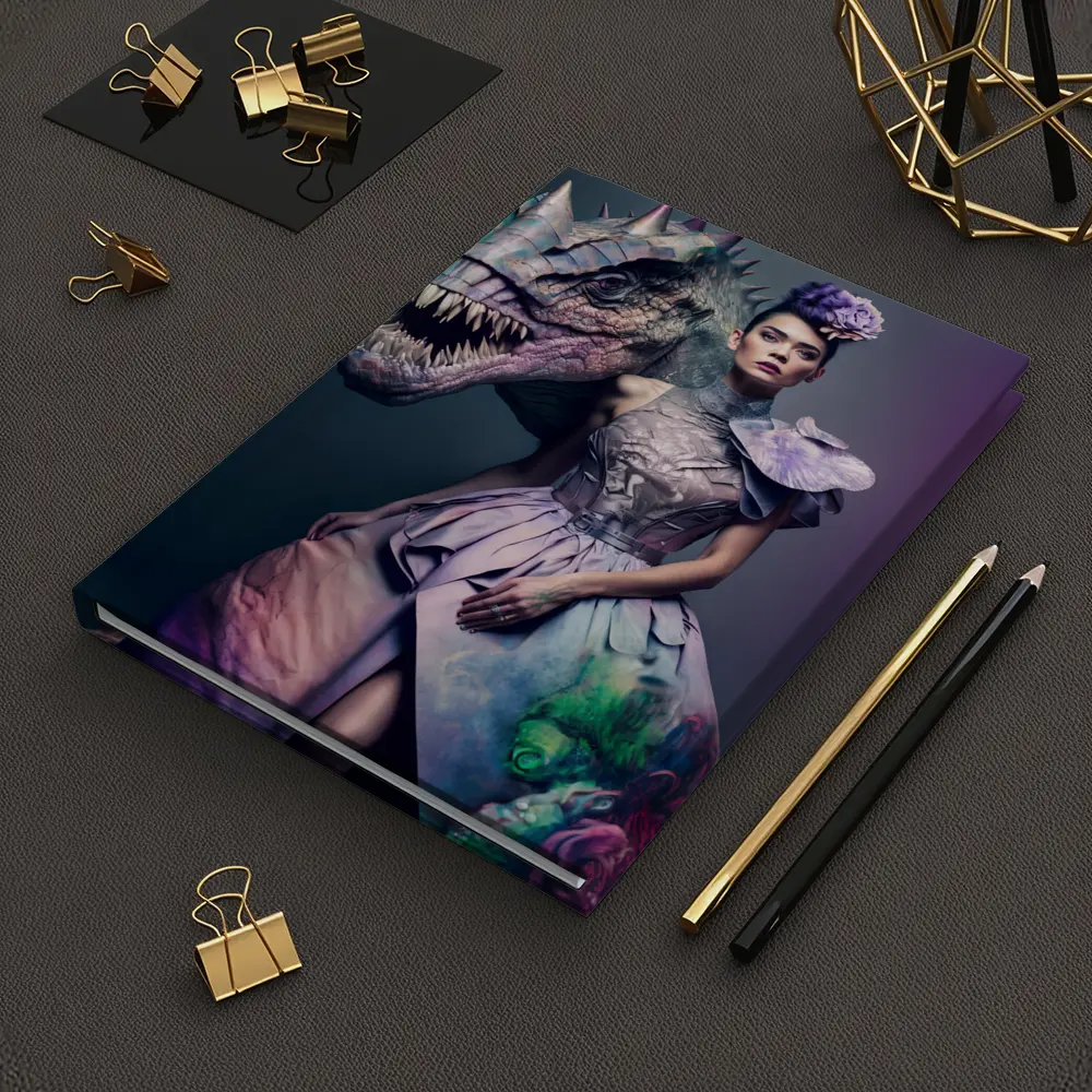Woman in Purple Gown with Dinosaur – Notebooks