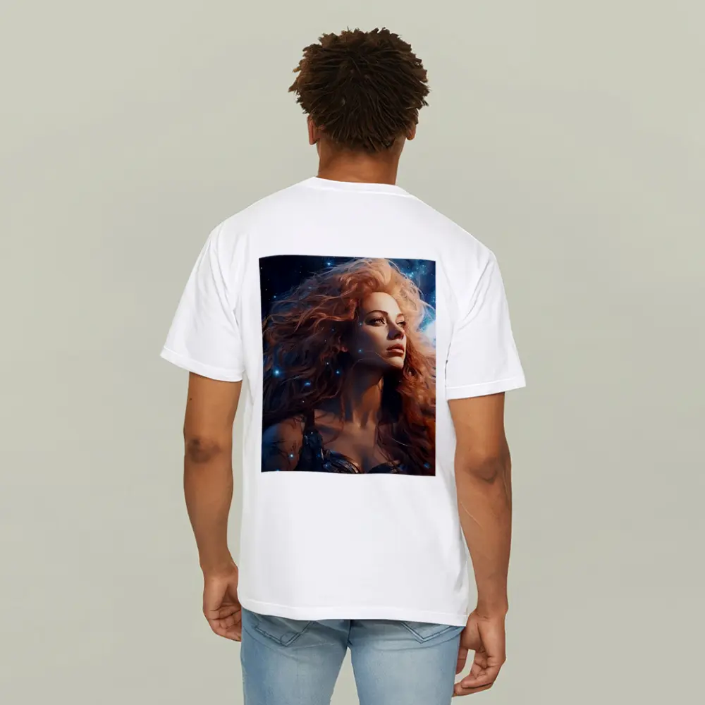 Fantasy Woman Portrait Cosmic Starry Night – T-Shirts