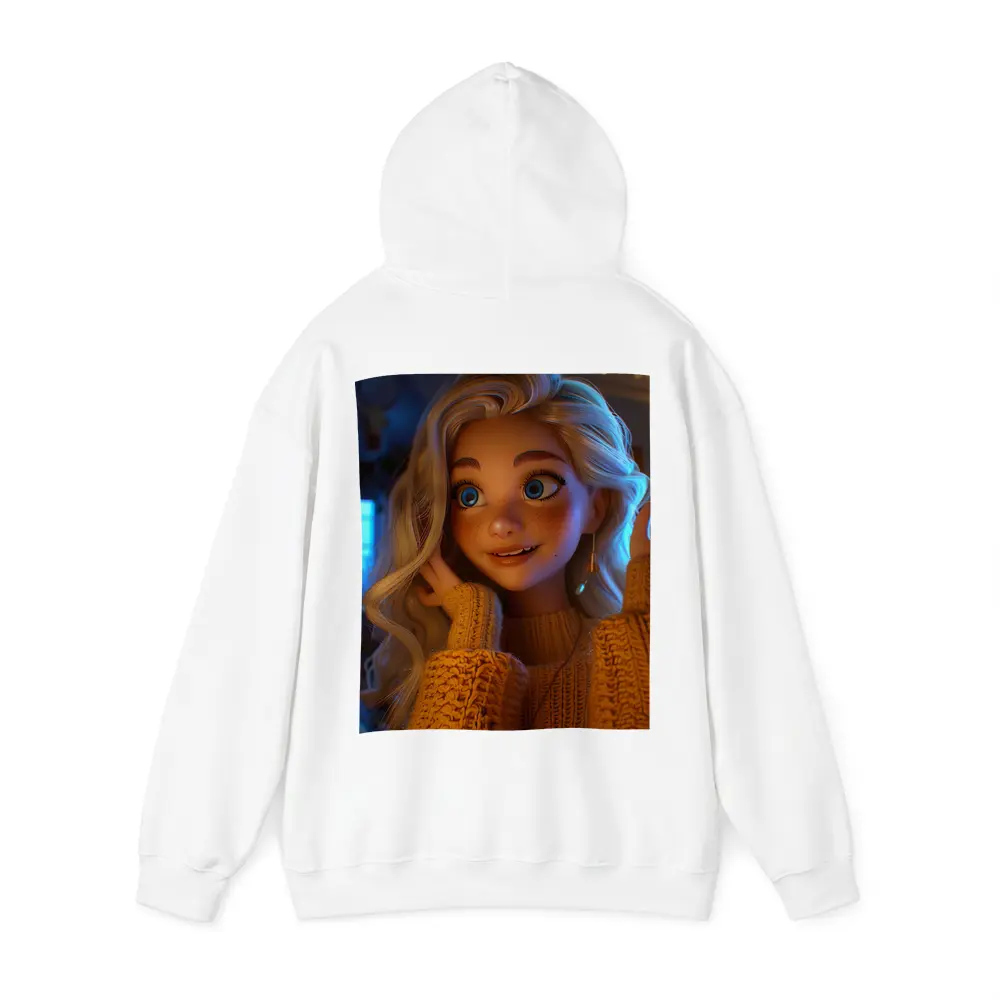 Cartoon Girl Blue Eyes Cozy Sweater Interior – Hoodies