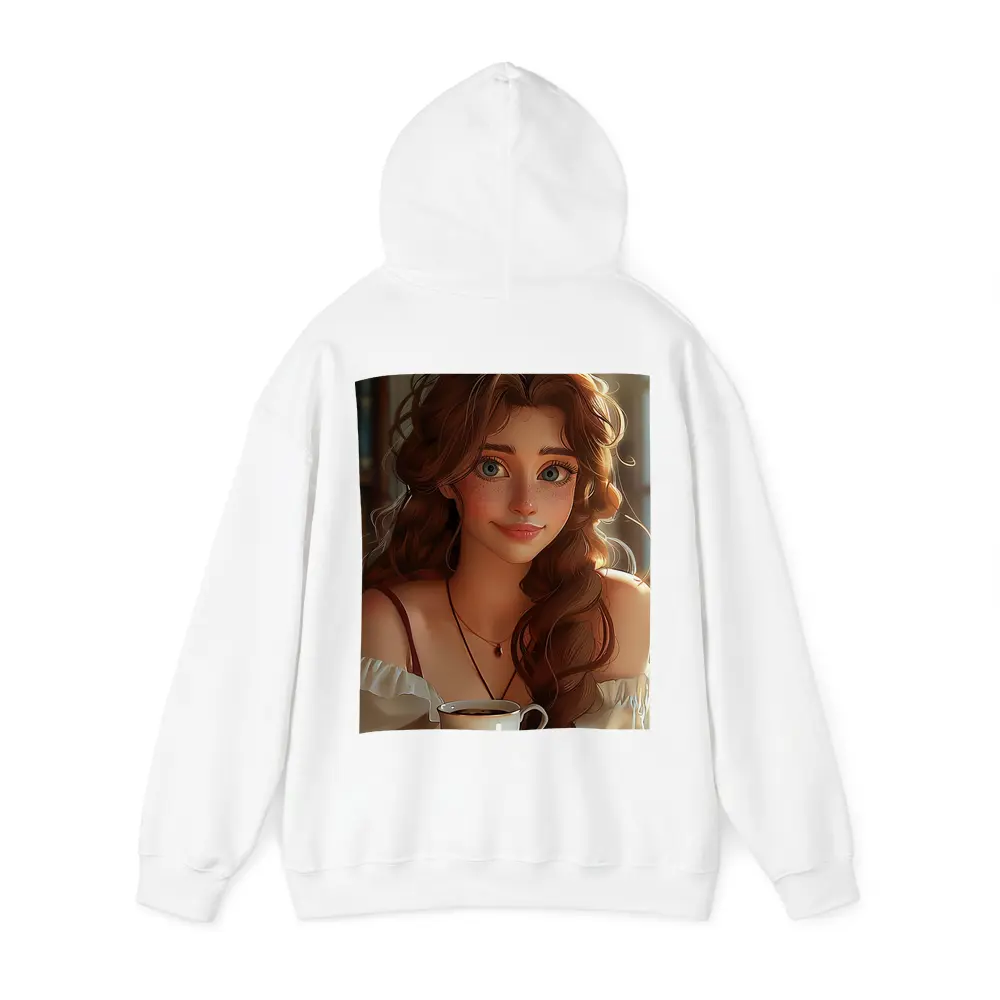 Anime Girl With Coffee Cozy Interior – Hoodies