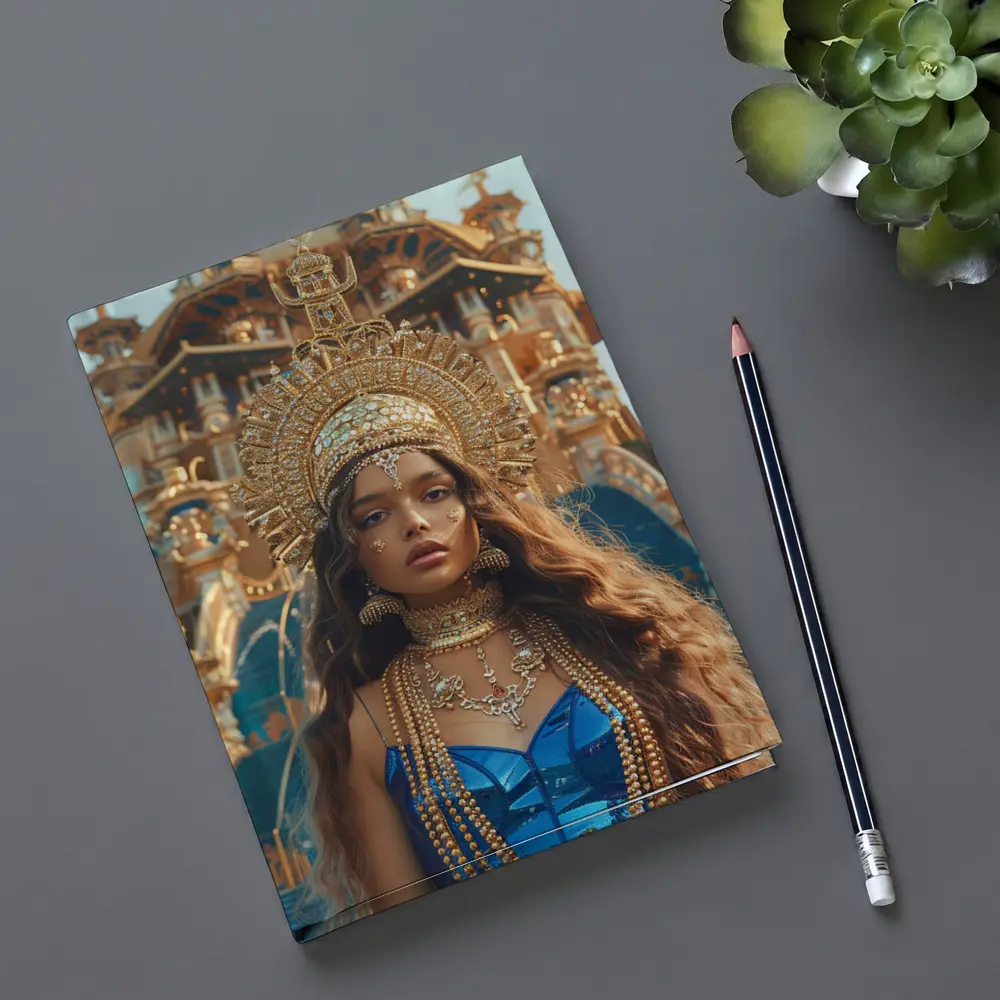 Golden Queen Woman Ancient Temple Architecture – Notebooks