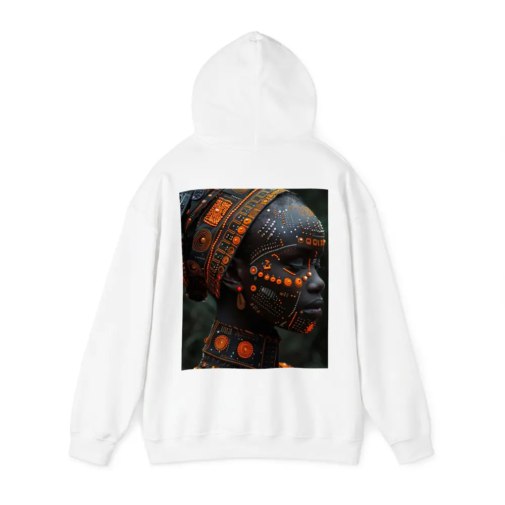African Woman Cyberpunk Tribal Face Art – Hoodies
