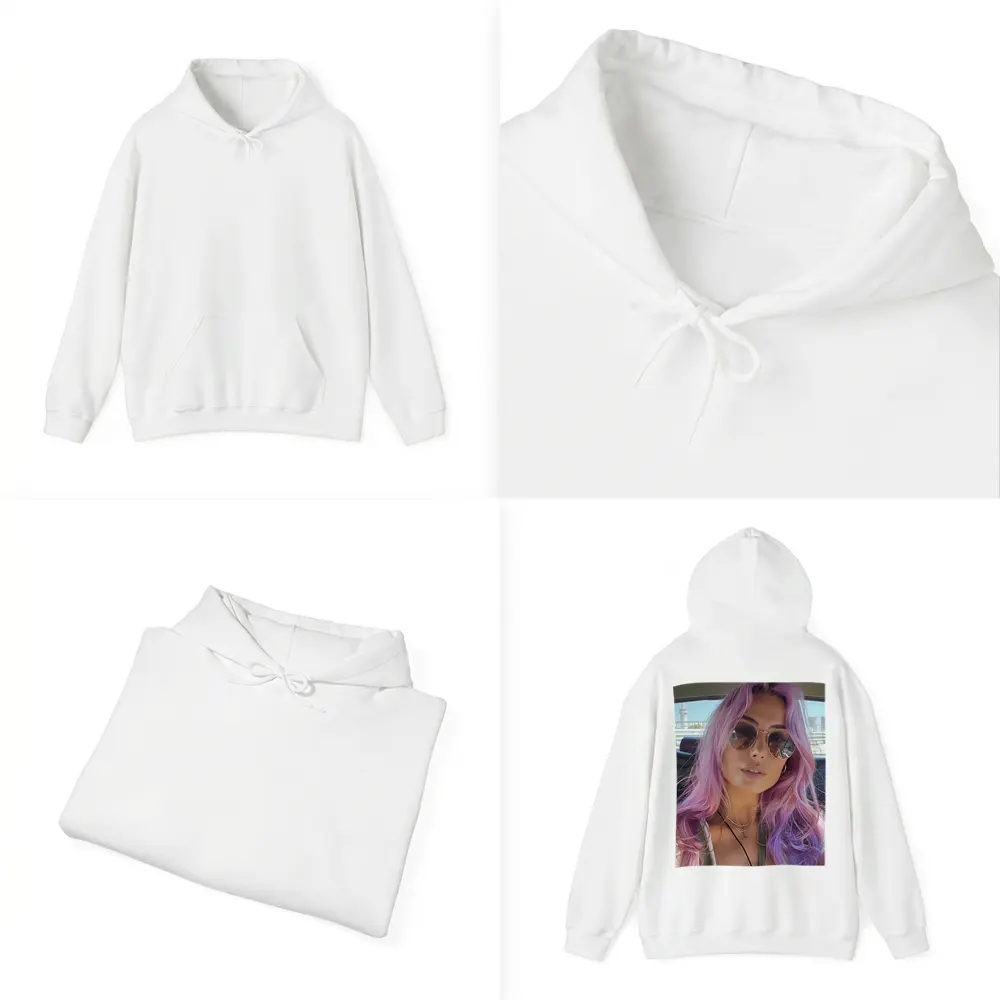 Pink Haired Woman Selfie In Car – Hoodies