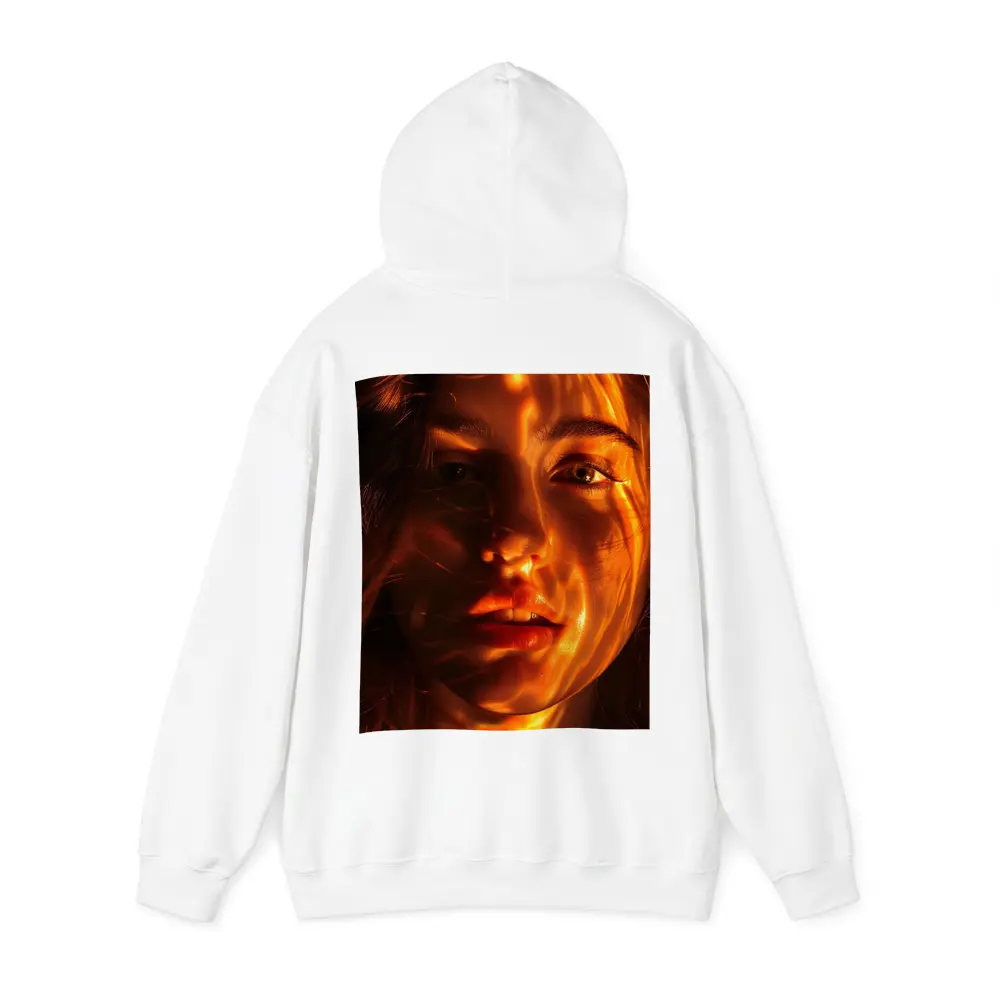 Woman Portrait Golden Light Shadow Play – Hoodies