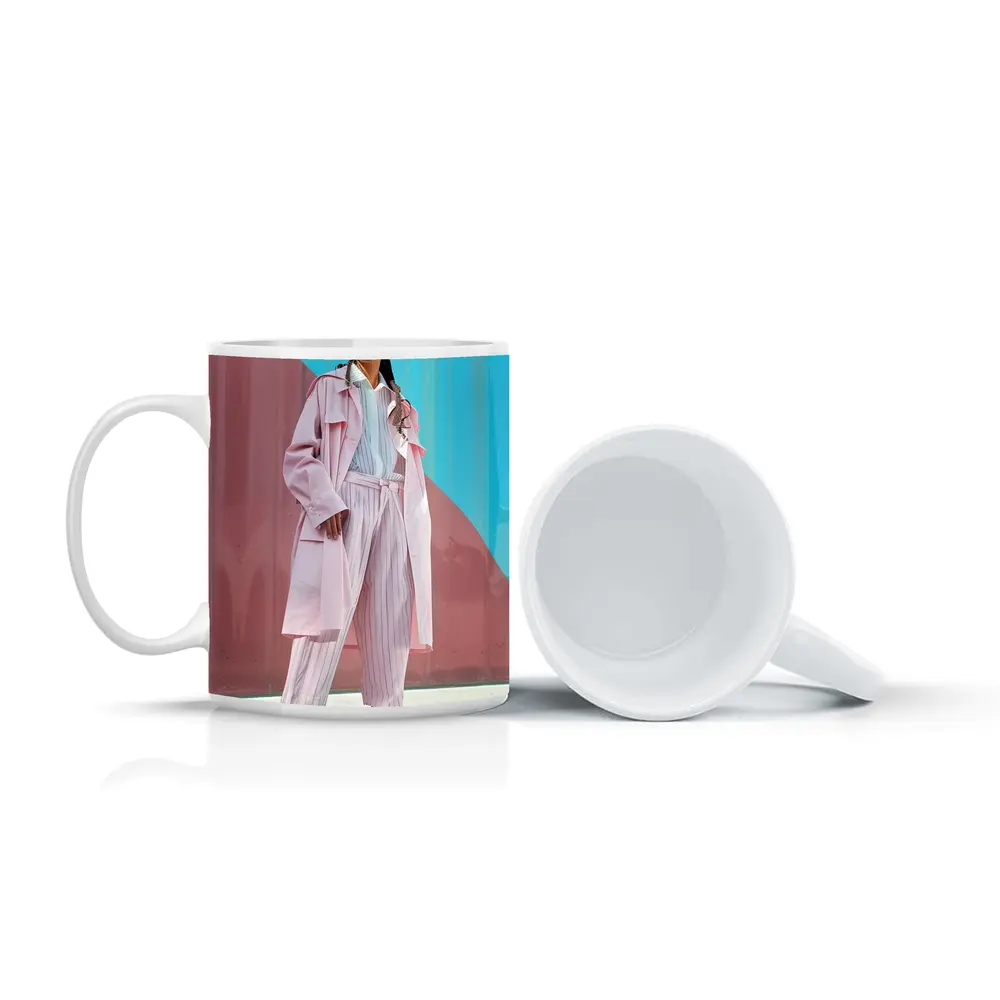 Pink Streetwear Fashion Woman Colorful Wall – Mugs