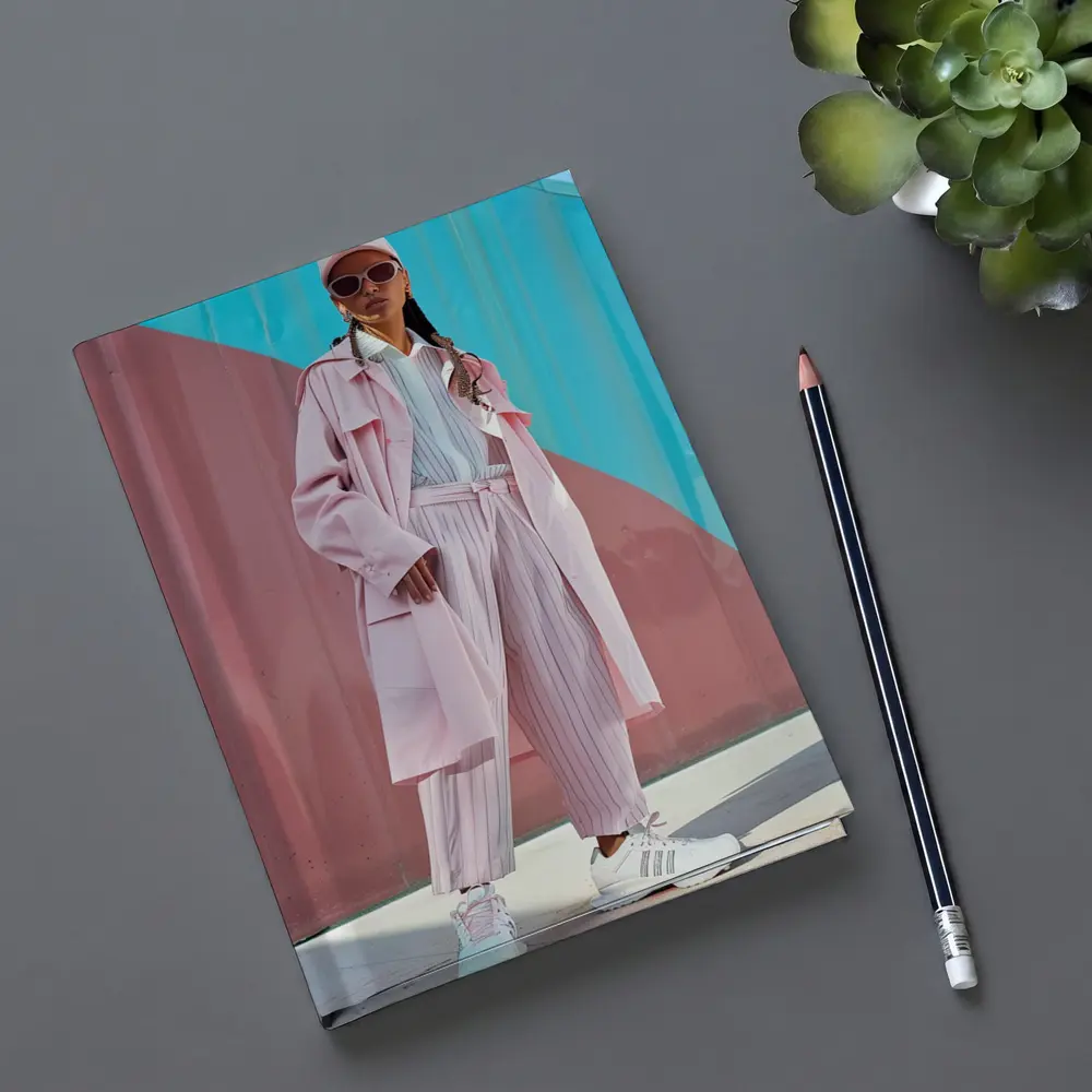 Pink Streetwear Fashion Woman Colorful Wall – Notebooks