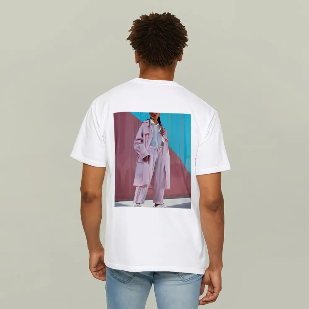 Pink Streetwear Fashion Woman Colorful Wall – T-Shirts