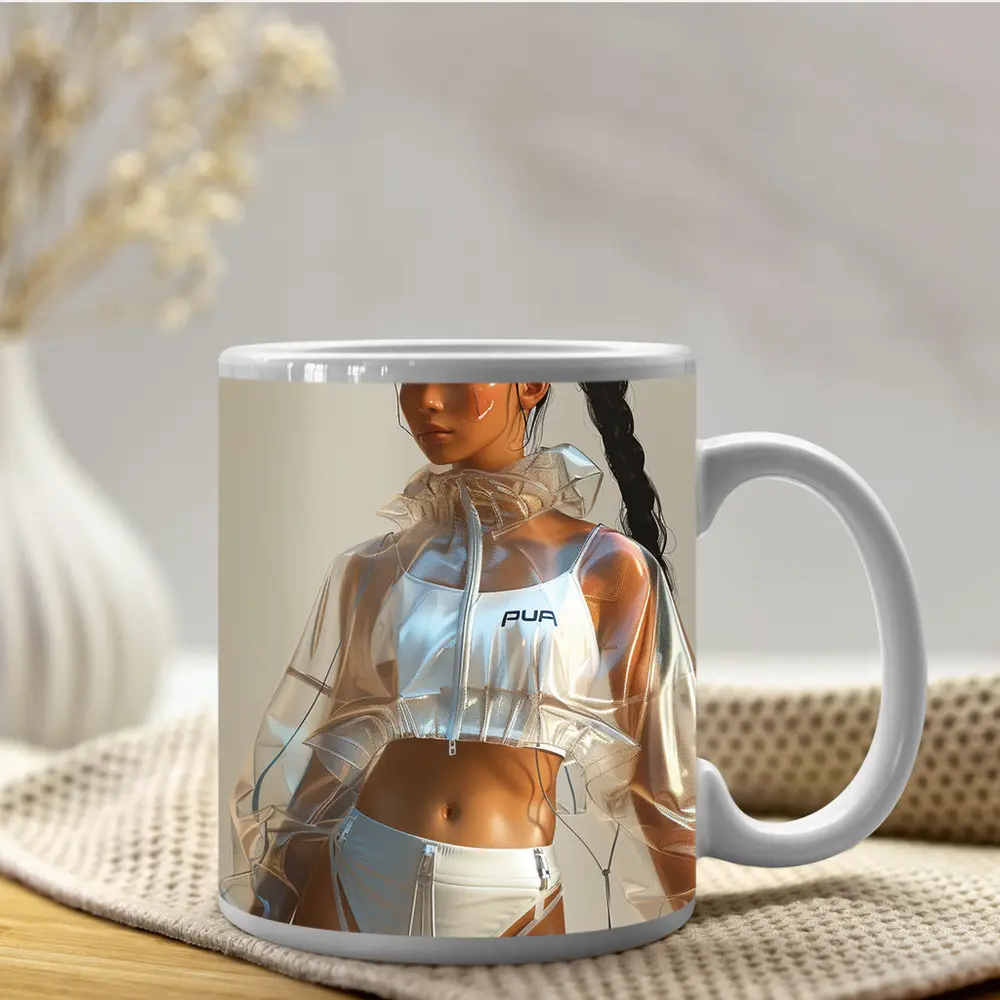 Futuristic Puma Athletic Woman Clear Jacket – Mugs