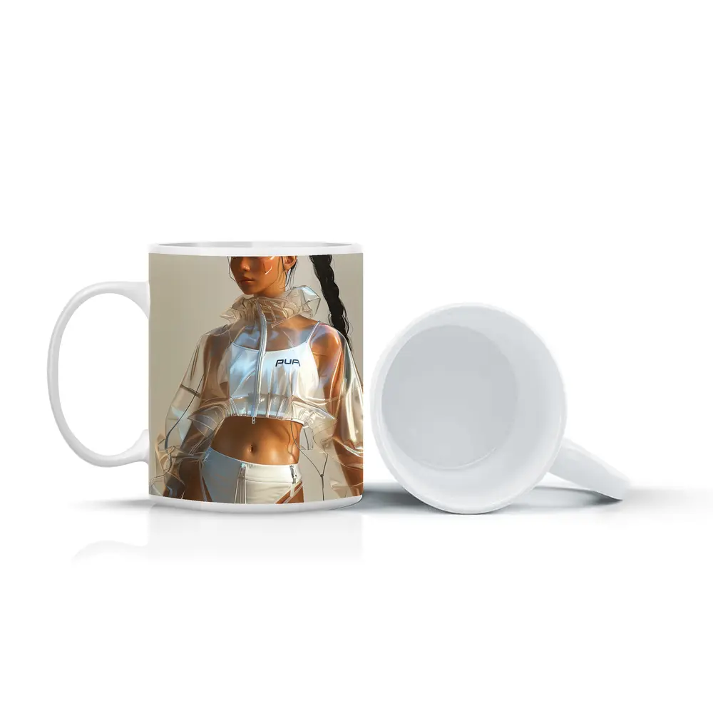 Futuristic Puma Athletic Woman Clear Jacket – Mugs