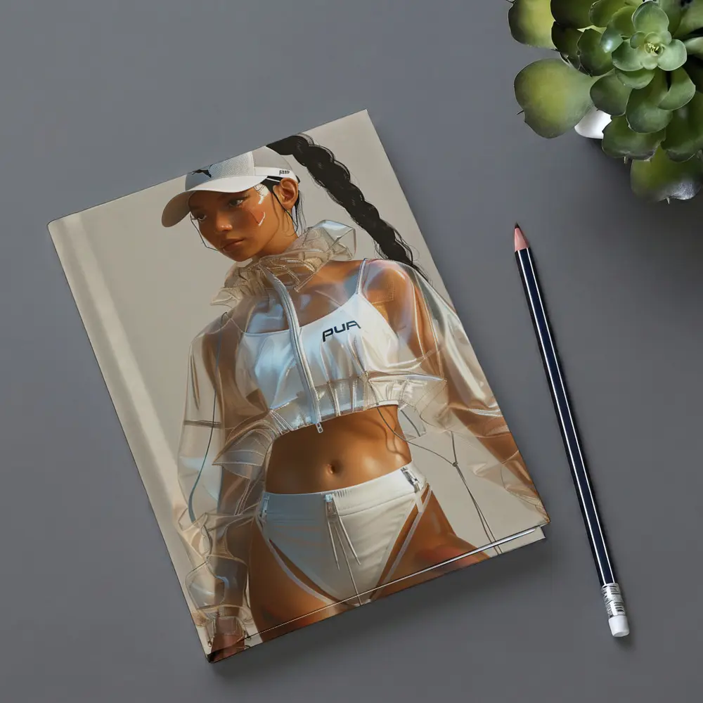 Futuristic Puma Athletic Woman Clear Jacket – Notebooks