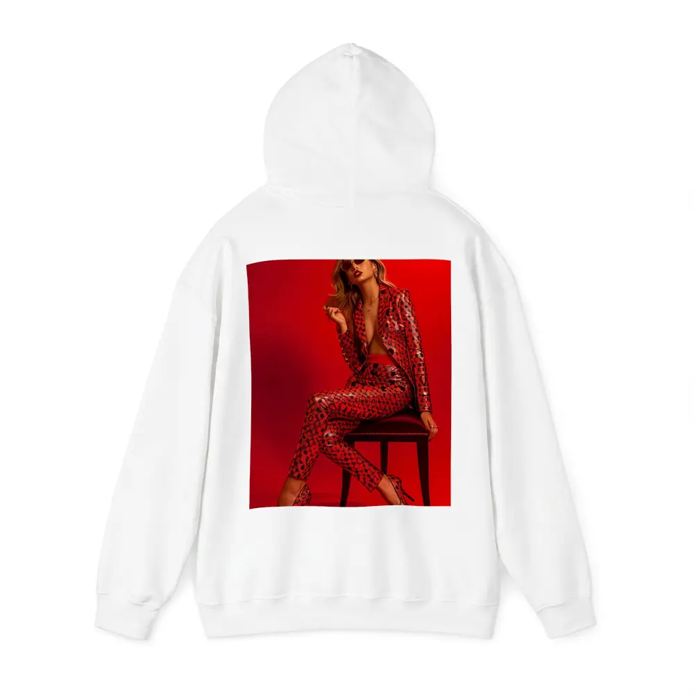 Blonde Woman Red Sequin Suit Bold Fashion – Hoodies