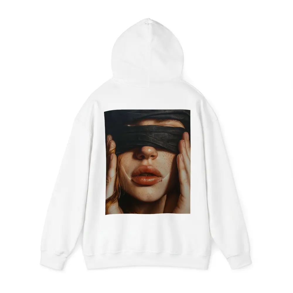 Blindfolded Woman Portrait Dark Background – Hoodies