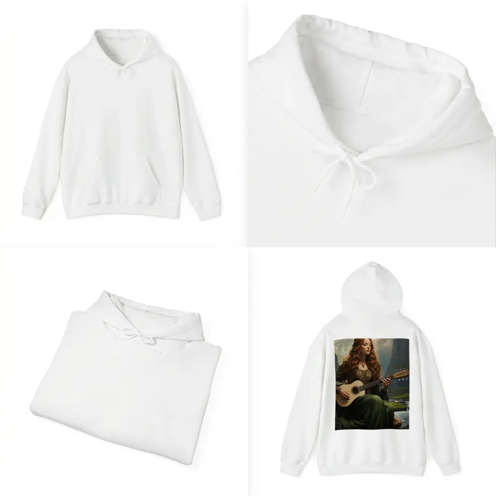 Celtic Woman Playing Guitar Mountain Valley – Hoodies