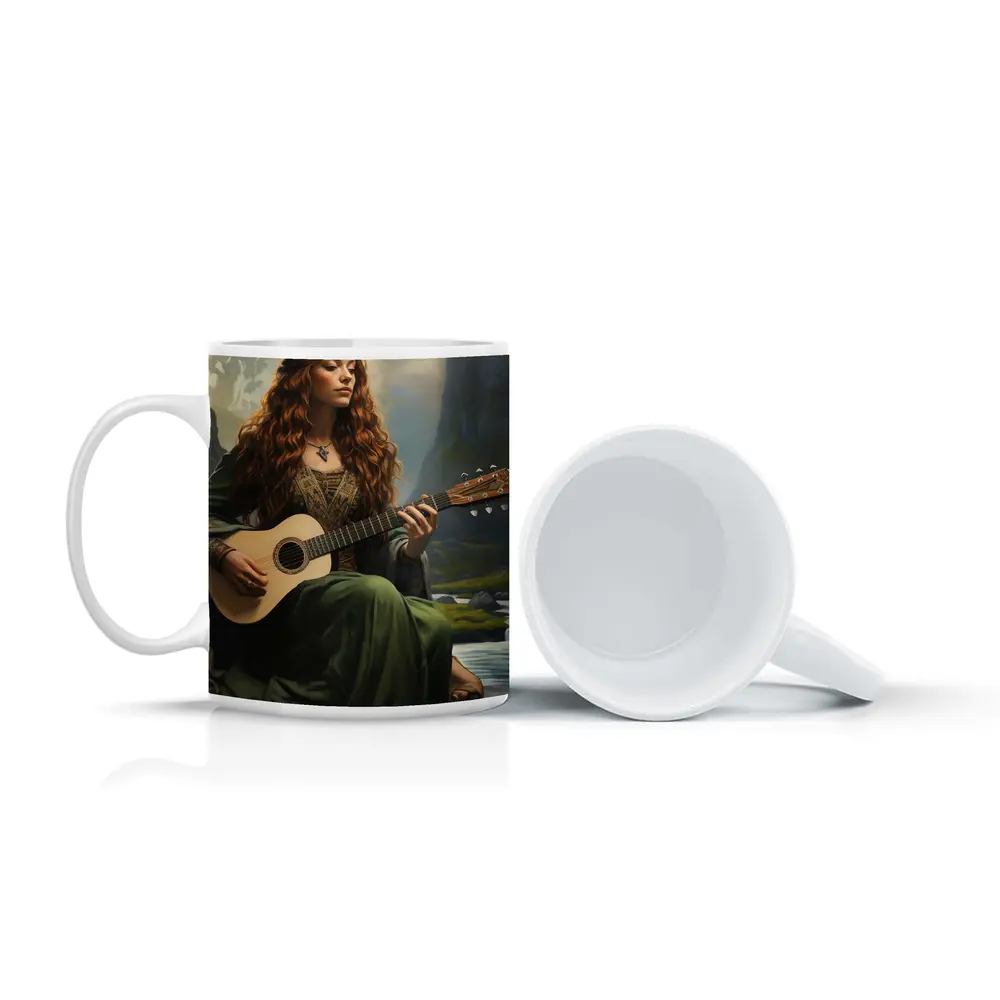Celtic Woman Playing Guitar Mountain Valley – Mugs