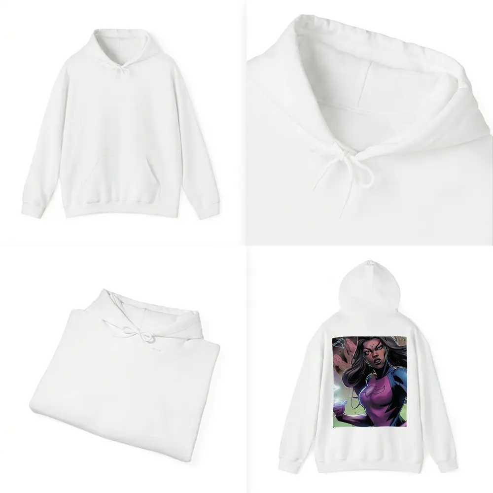 Female Superhero Comic Art Action Scene – Hoodies
