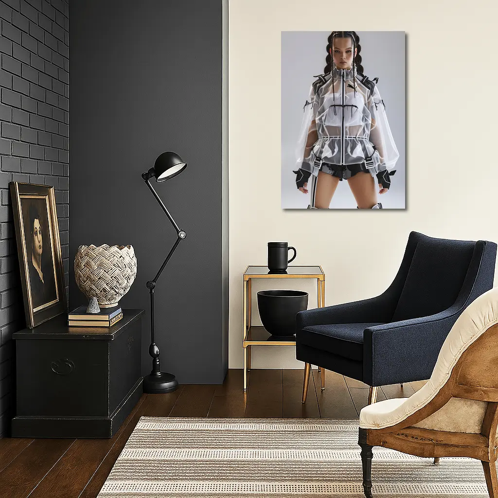 Futuristic Transparent Puma Jacket Fashion Editorial – Wall Art
